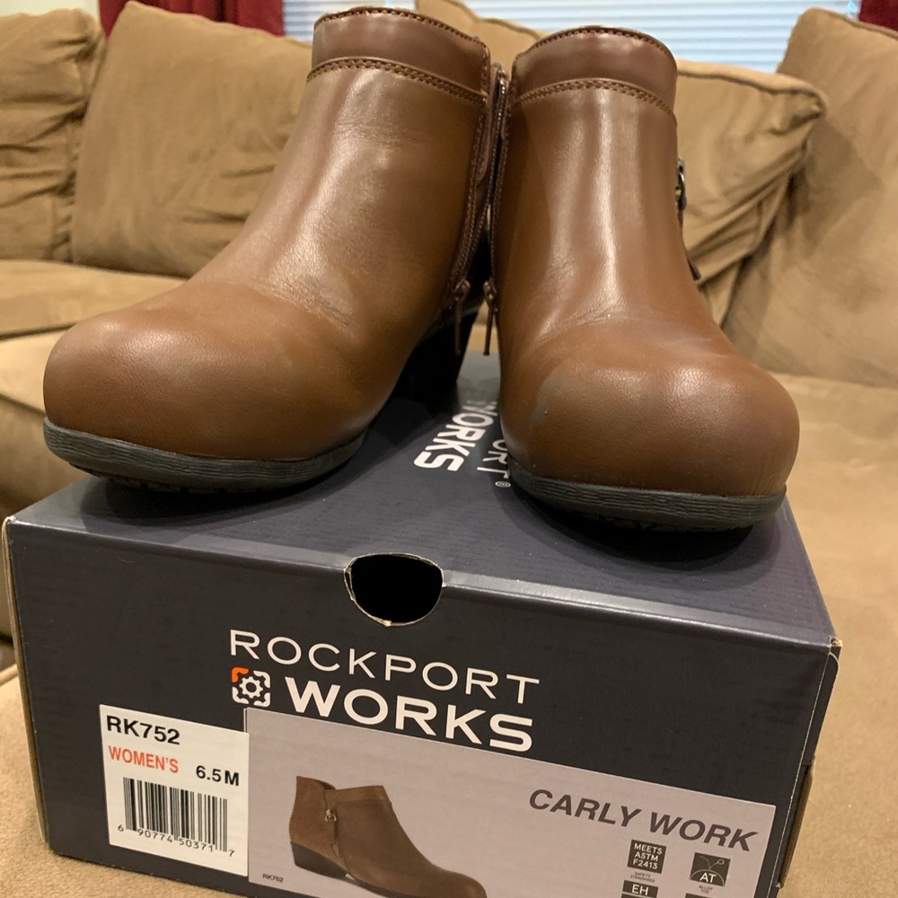 Rockport steel toe booties